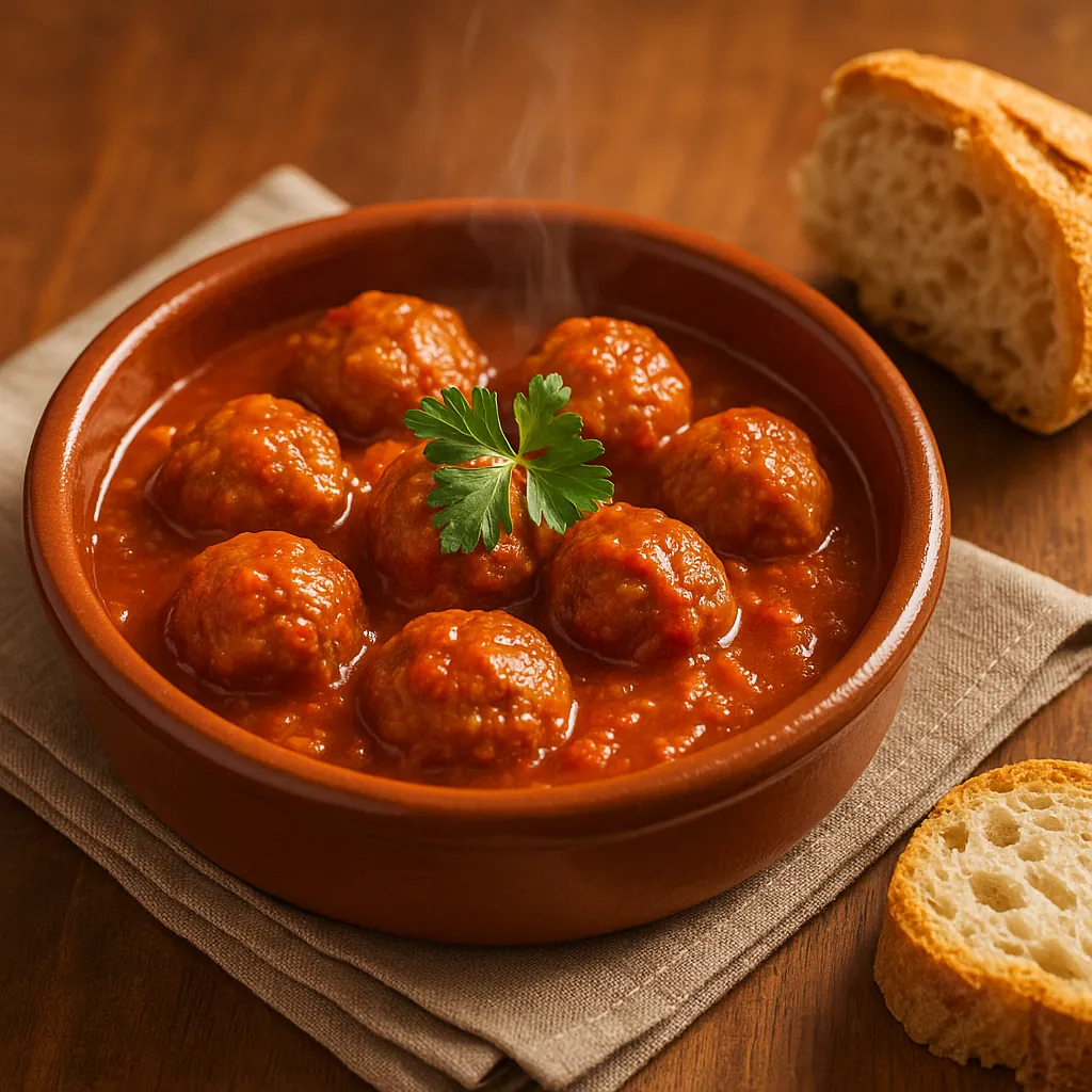 Albóndigas caseras en salsa de tomate