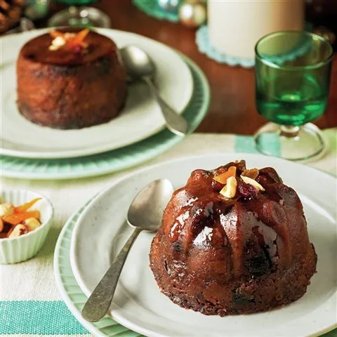 Christmas pudding con frutas y frutos secos