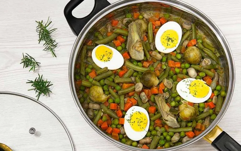 Menestra de verduras con jamón