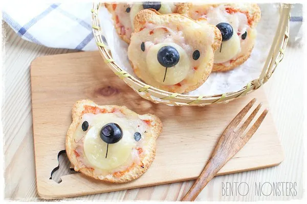 Pizzas divertidas para niños: ¡ositos!