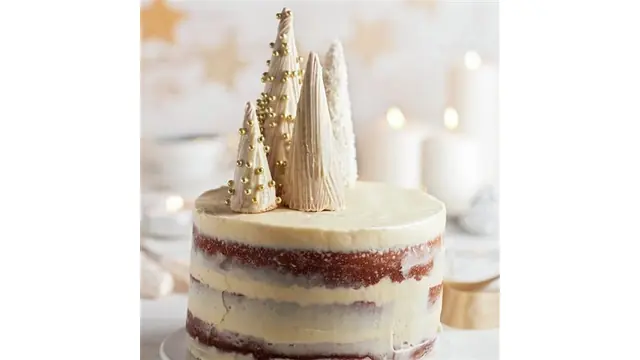 Naked cake de chocolate blanco y nata