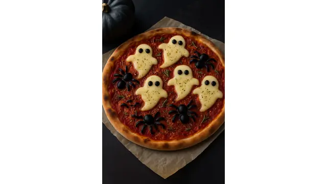 Pizza terrorífica especial Halloween