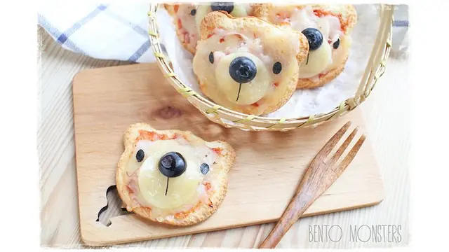 Pizzas divertidas para niños: ¡ositos!