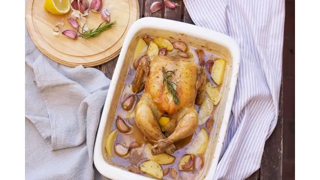 Pollo asado al limón