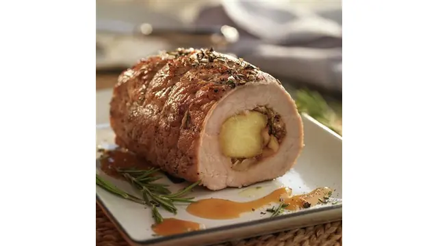 Redondo de cerdo relleno de manzana y nueces